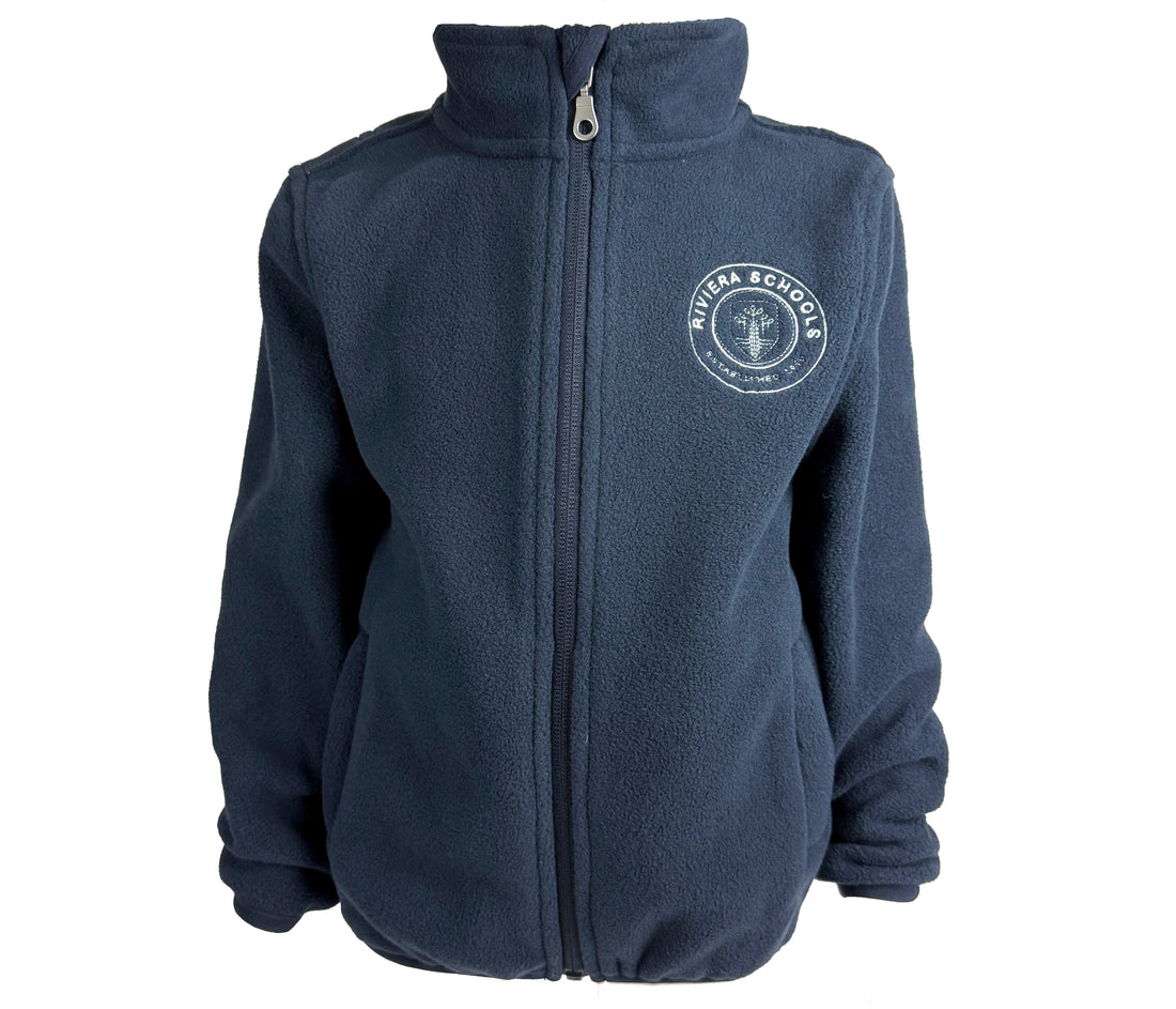 Fleece Zip-up Jacket - Navy