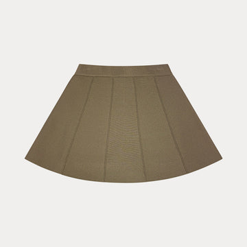 BASIC| Knitted Skort - Khaki