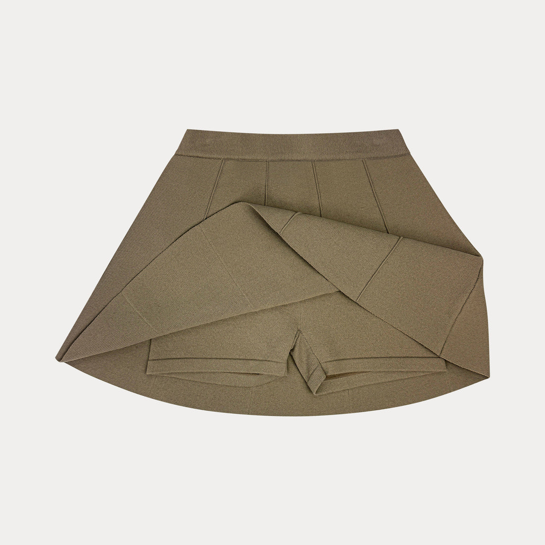 BASIC| Knitted Skort - Khaki
