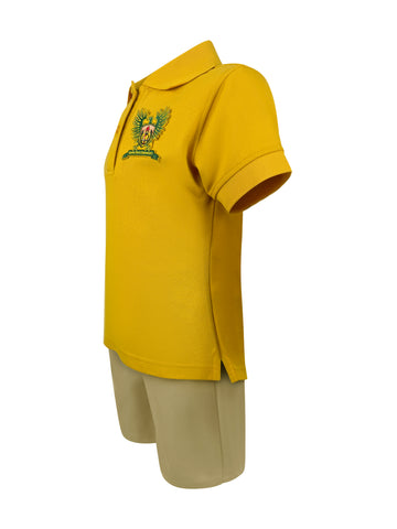 Polo de manga corta de piqué - Azul marino