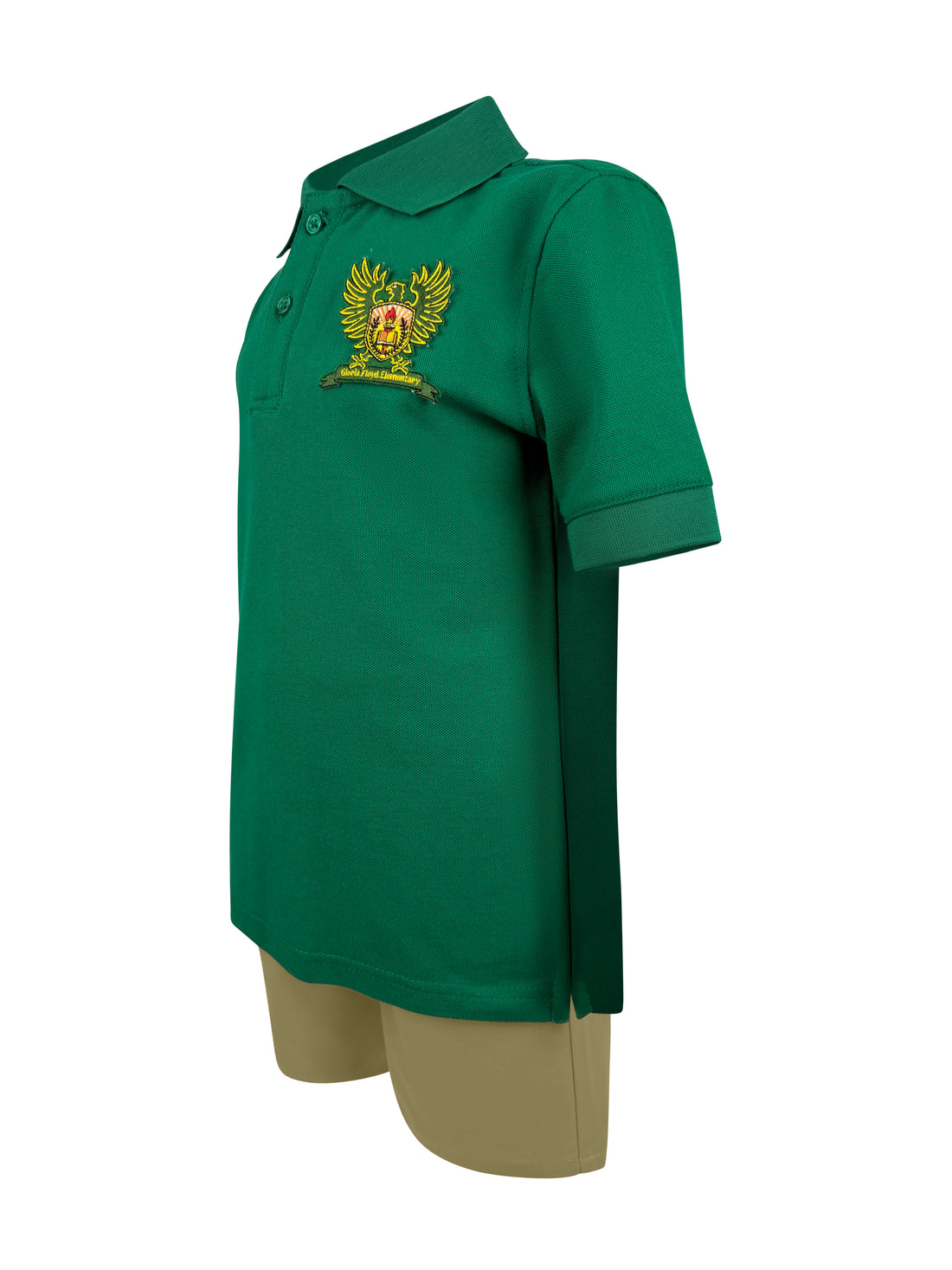 GLORIA FLOYD |Boy's Pique Short Sleeve Polo - Forest