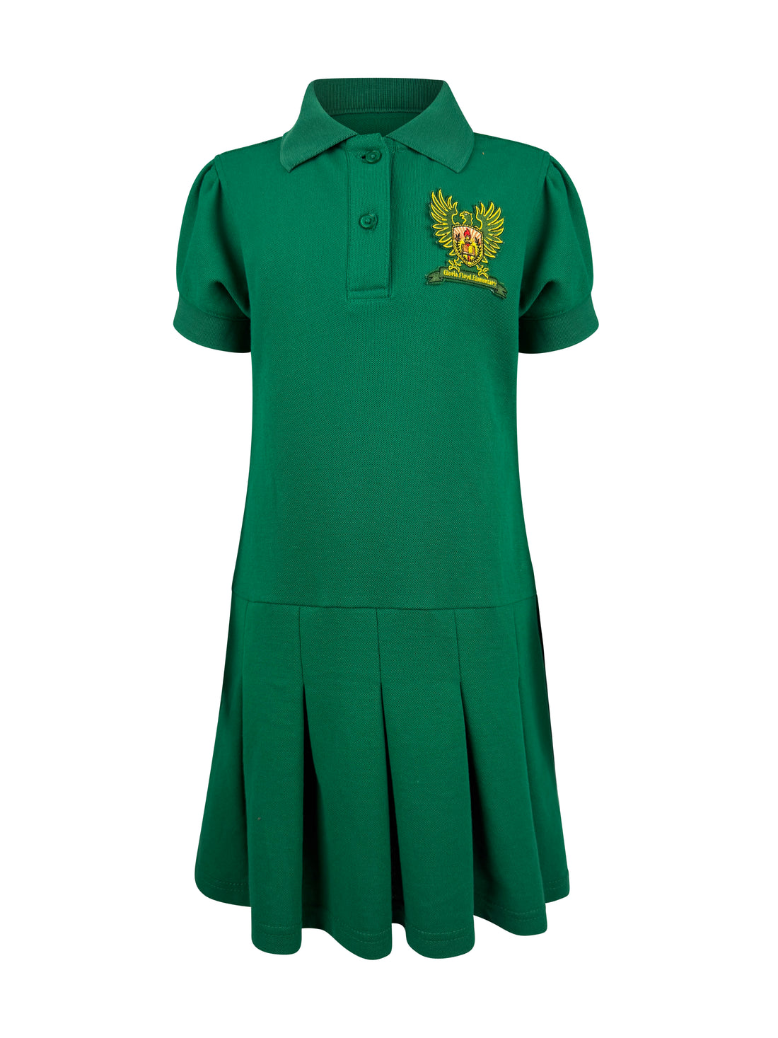 GLORIA FLOYD | Girl's Pique Polo Dress -Forest