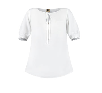 BASIC | Women's Short Sleeve Top -White Basic