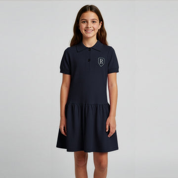 Knitted Dress  - Navy