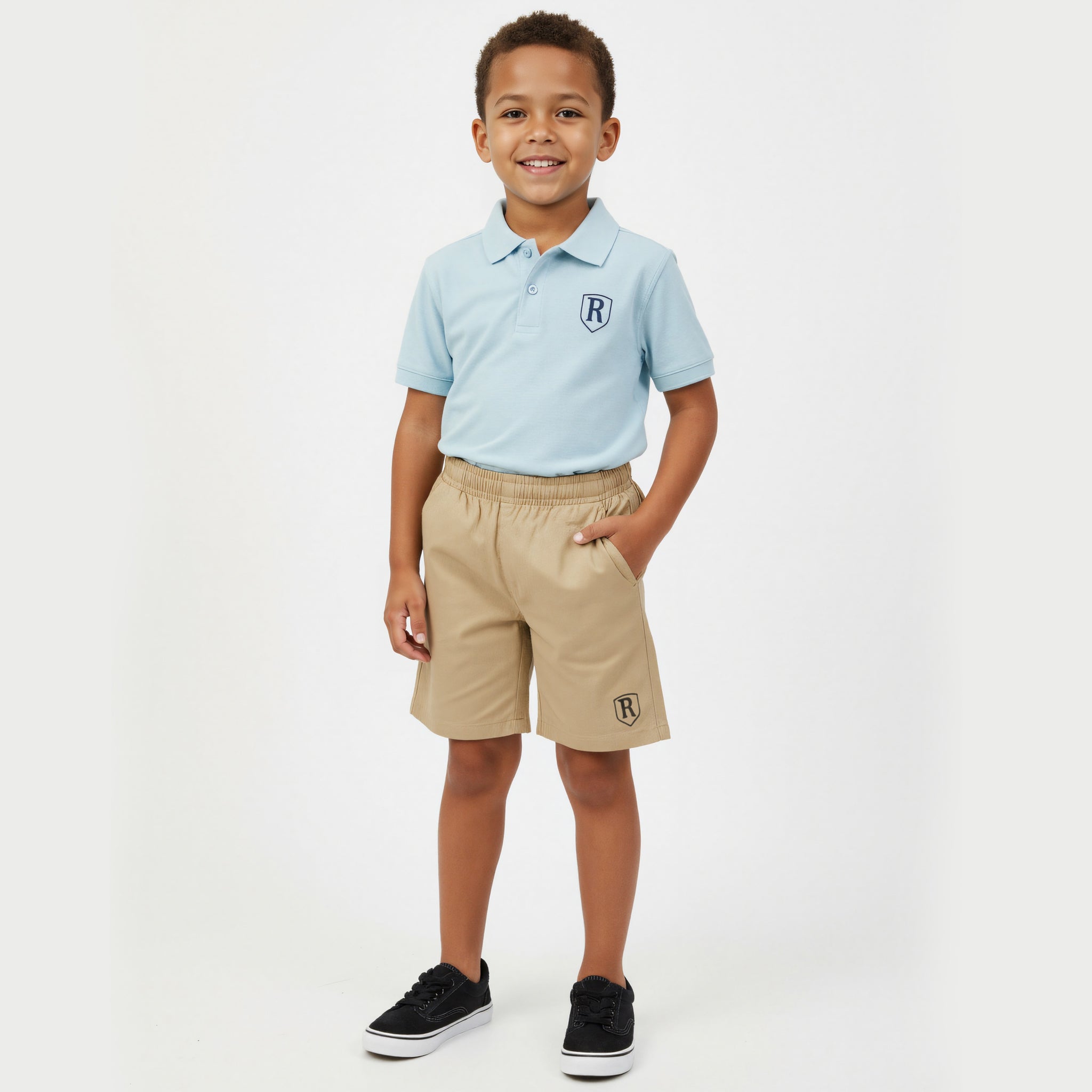 PRE ORDER | Boy's Pique Short Sleeve Polo - Light Blue