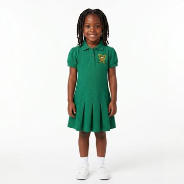 GLORIA FLOYD | Girl's Pique Polo Dress -Forest